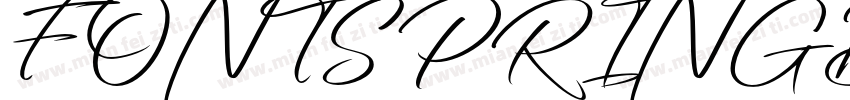 FONTSPRINGDEMO ParlareRegular字体转换